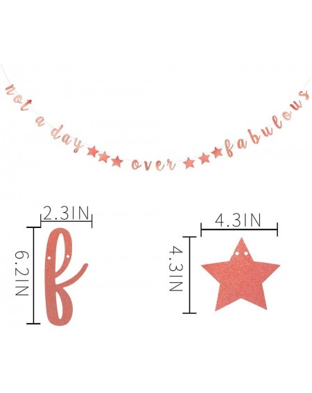 Banners & Garlands FY Glitter Gold Birthday Banner Not a Day Over Fabulous Banner 21st 30th 50th 60th Birthday Party Decorati...