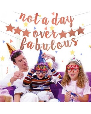 Banners & Garlands FY Glitter Gold Birthday Banner Not a Day Over Fabulous Banner 21st 30th 50th 60th Birthday Party Decorati...