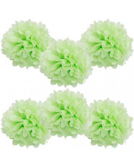 Tissue Pom Poms Set of 6 - Light Apple Green 12" - (6 Pack) Tissue Pom Poms Flower Party Decorations for Weddings- Birthday- ...