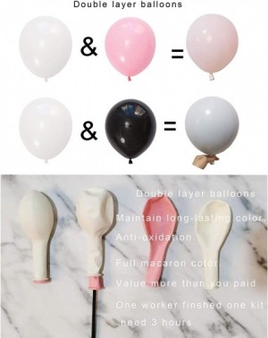 Banners & Garlands Balloon Arch & Garland Kit Double-Stuffed 5"-18" Pastels Pink Gray Rose Gold Confetti Balloons Bulk 16ft f...