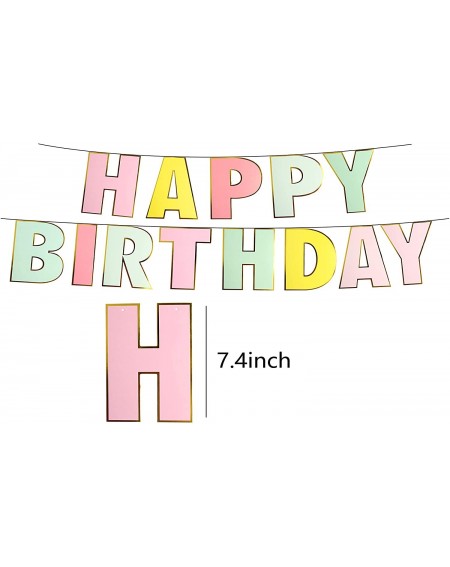 Banners Colorful Happy Birthday Banner Creative Letters Party Supplies Birthday Party Decoration - CA19HT328RO $11.80