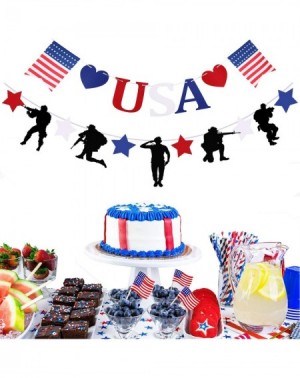 Banners & Garlands Patriotic Soldier Decoration Banners- 4th of July Memorial Day Party Decorations-Army Military Camouflage ...