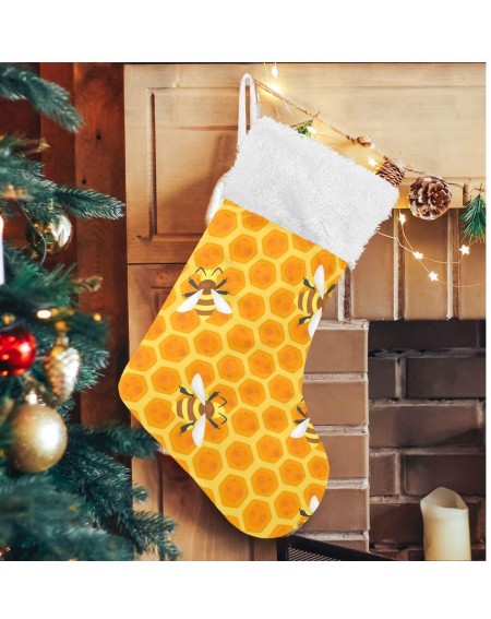 Stockings & Holders Yellow Bumblebees Hanging Christmas Stockings Personalized Xmas Large Socks for Holiday Party Decoration ...