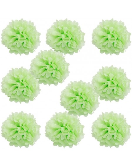 Tissue Pom Poms Set of 10 - Light Apple Green 10" - (10 Pack) Tissue Pom Poms Flower Party Decorations for Weddings- Birthday...