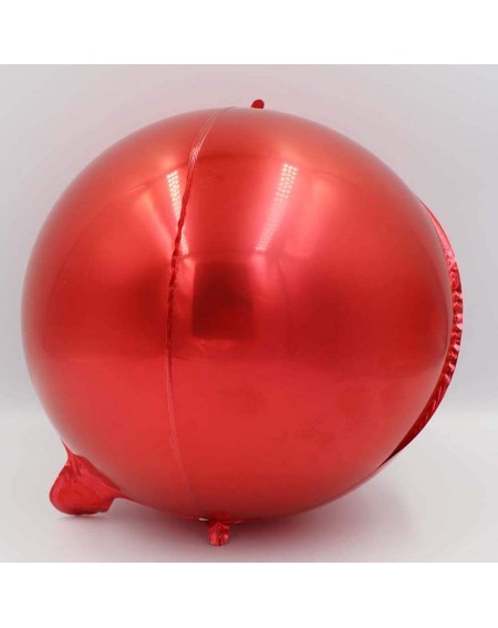 Balloons Large 22inch Shiny Red Orbz Balloons Decorations-360 Degree Round Balloons 4D Sphere Mylar Foil for Baby Shower-Wedd...