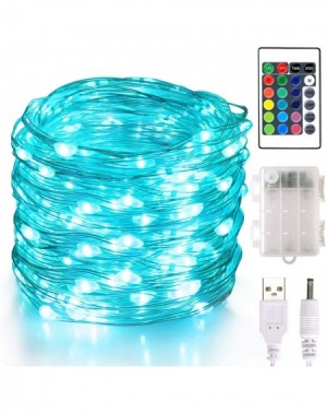 Indoor String Lights Fairy String Lights Bundle- 50 LED Star String Lights and 16 Colors Changing Silver Wire Fairy Lights- U...