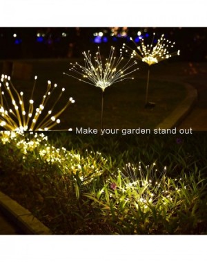 Outdoor String Lights 2 Pack Solar Powered Copper Wire Firework Lights- 120 LED Fairy Starburst String Lights Outdoor Lights ...