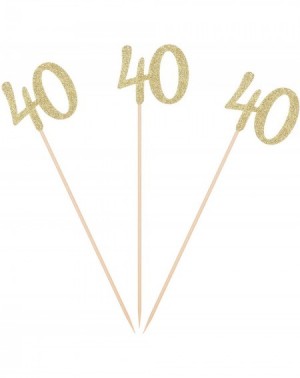 Centerpieces Pack of 10 Gold Glitter 40th Birthday Centerpiece Sticks Number 40 Table Topper Age Letter Decorations - CL18ZRL...