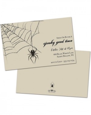 Invitations Spider Web Personalized Halloween Party Invitations (Set of 10) - CI12MZ1VNEI $13.01