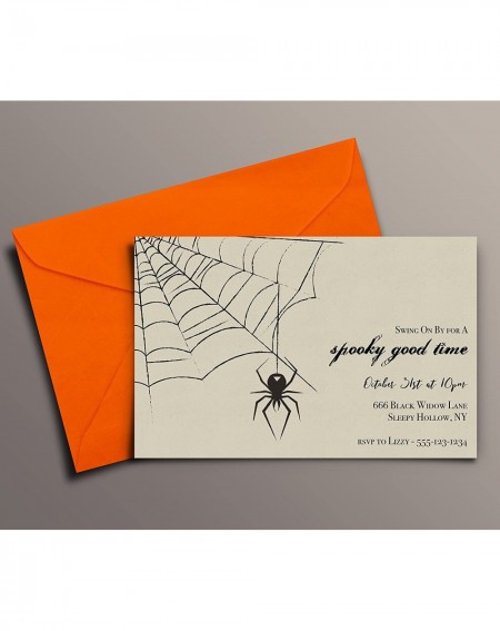 Invitations Spider Web Personalized Halloween Party Invitations (Set of 10) - CI12MZ1VNEI $13.01