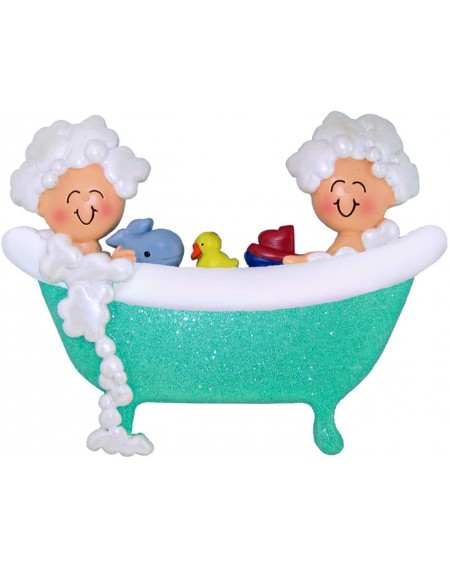 Ornaments Personalized Babies in Tub Christmas Tree Ornament 2020 - Children Friend Bathing Together Twin Sibling Shower Memo...