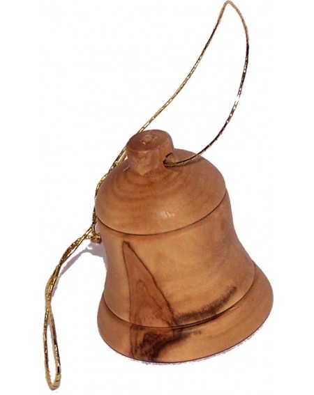 Ornaments Olive Wood Ornaments - Small Bells - Christmas Tree Ornaments from The Holy Land (3- 1.5 Inches) - CS188M4592H $18.42