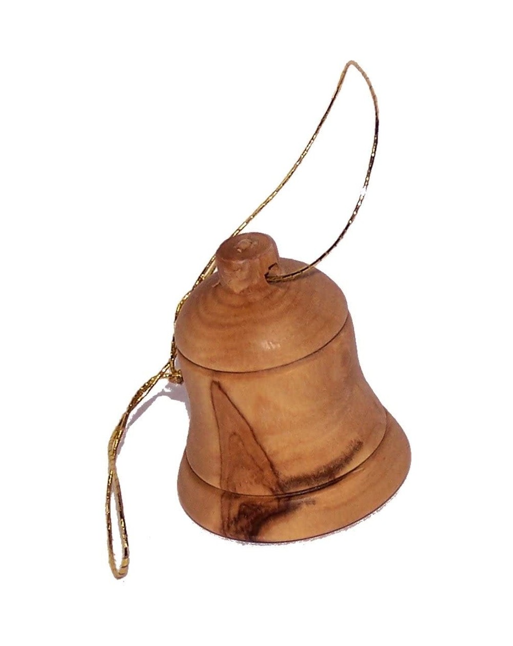 Ornaments Olive Wood Ornaments - Small Bells - Christmas Tree Ornaments from The Holy Land (3- 1.5 Inches) - CS188M4592H $11.79