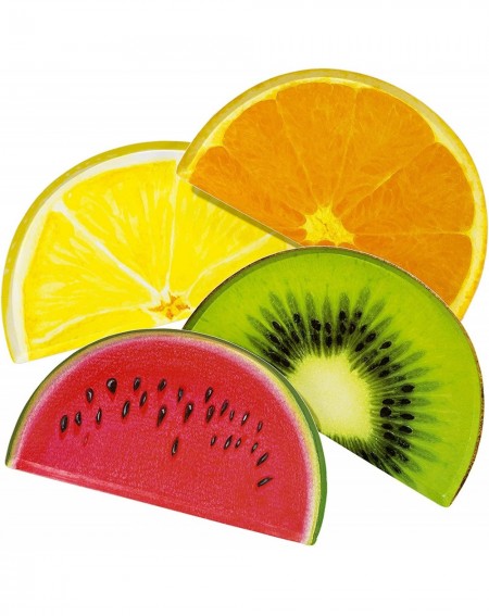 Tableware Tables Tropical Party Fruit Plates- Pack of 12- Mixed Colours - CV18NNT04NQ $8.99