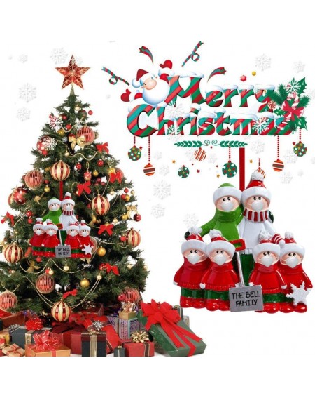 Ornaments Christmas Ornaments 2020 Quarantine Survivor Customized Personalized 3-6 Family Members Name Christmas Tree Decorat...