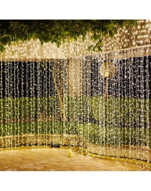 Indoor String Lights Upgraded Curtain String Lights- 304 LED USB Powered String Lights- 8 Lighting Modes Icicle Lights- Indoo...