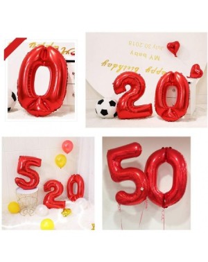Balloons Large Number 0 Balloons Red Giant Helium Big Foil Mylar Balloons Birthday Party Decorations Wedding Decor 40 Inch (N...