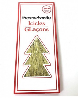 Tinsel 2000 Strands Icicles Tinsel Tree Christmas Decorations- Gold - 1. Gold - CC18ZHUIX3C $8.25