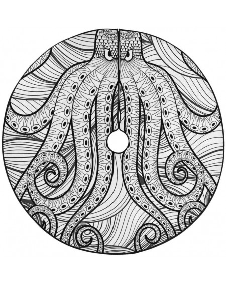 Tree Skirts Octopus in Sea Large 47 Inches Tree Skirt for Christmas Tree - C1192489E4C $45.57