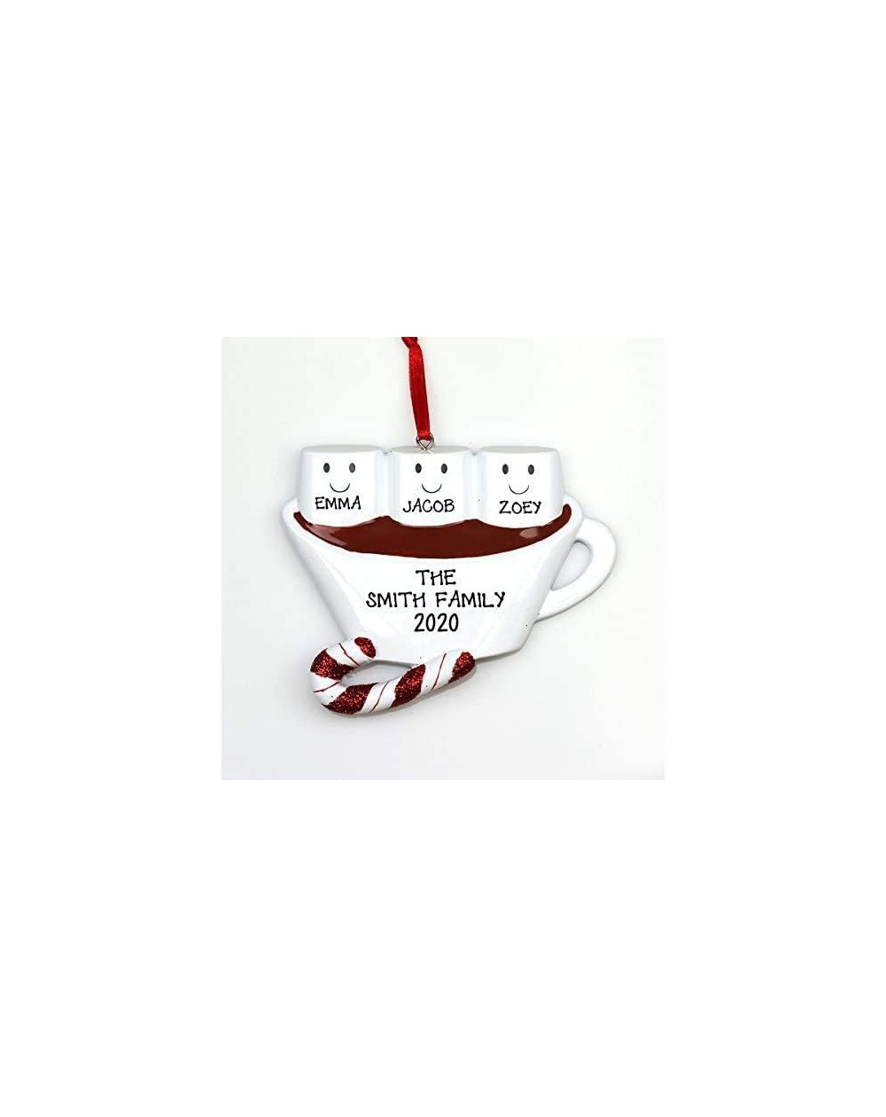 Ornaments Hot Chocolate with Marshmallows Family Personalized Christmas Tree Ornament - C912N707Q1C $18.56