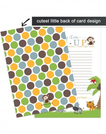 Party Games & Activities Cute Jungle Baby Shower Word Scramble Game Cards (25 Pack) - Neutral Boy or Girl - Fun Unscramble Ac...