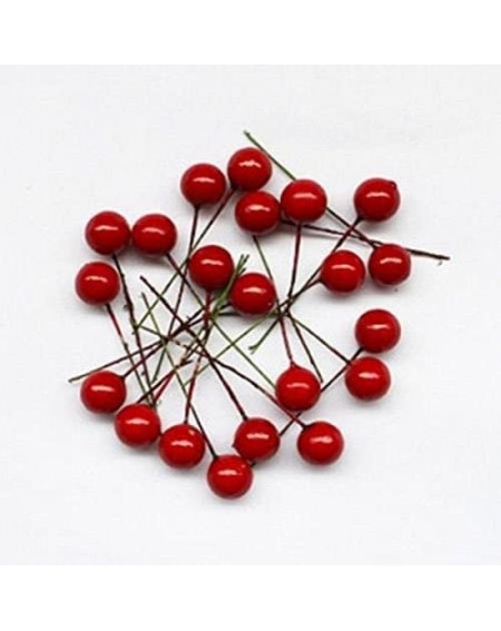 Wreaths Christmas Tree Artificial Red Holly Berry Pick Branch Wreath Pack of 100 - C612NQABT48 $8.73