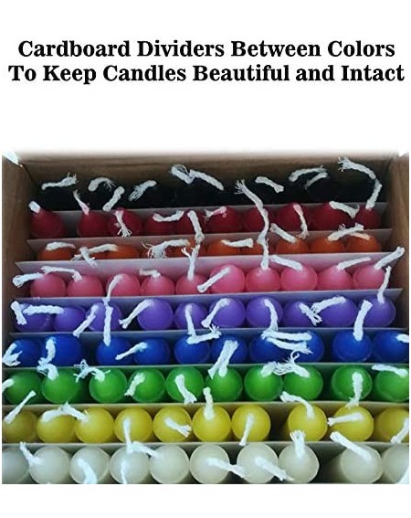 Cake Decorating Supplies Chime Candles for Spells- Rituals- Birthday Party Congregation (100- 10 Assorted Colors) - 10 Assort...