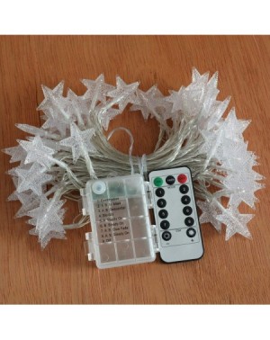 Indoor String Lights 25ft 50 LED Warm White Star String Lights for Bedroom- Battery Operated Christmas Twinkle Fairy Lights w...