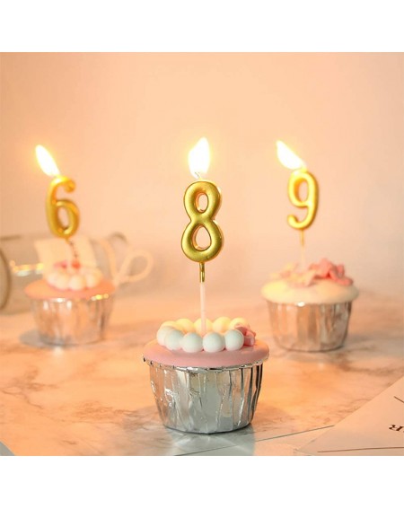Birthday Candles Number 9 Cake Numeral Candles- Birthday Numeral Candles- Number 9 Glitter Cake Topper Decoration for Birthda...