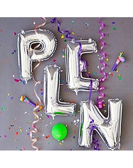 Balloons 16 Inch Silver Foil Balloons Letters A to Z Numbers 0 to 9 for Prom Wedding Birthday Party Decor (Letter L) - Letter...