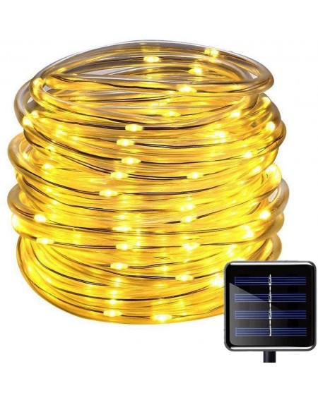 Outdoor String Lights Solar Rope Lights-33ft/10M 100 LEDs Solar String Lights Outdoor Waterproof Fairy Lights 8 Modes Solid T...