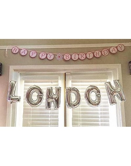 Balloons 16 Inch Silver Foil Balloons Letters A to Z Numbers 0 to 9 for Prom Wedding Birthday Party Decor (Letter L) - Letter...