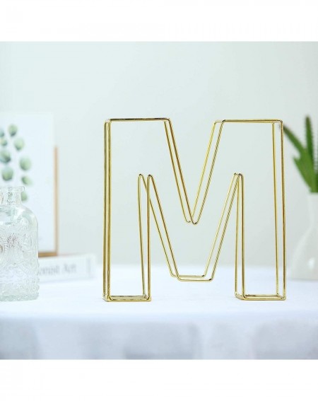 Centerpieces 8" Tall Gold Wedding Centerpiece 3D Wire Letter Decoration for Wedding Party Decoration DIY Decoration Supplies ...