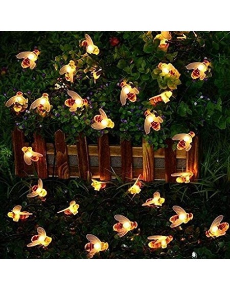 Outdoor String Lights Honey Bee String Solar Lights for Outdoor Use - Water-Resistant - CG18XZE536N $28.79