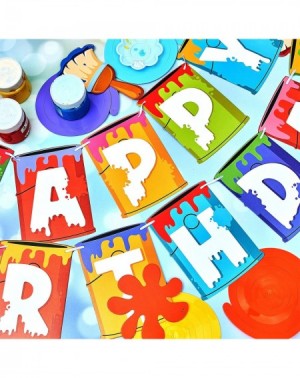 Party Packs 13 Pieces Art Party Supplies Includes Art Birthday Banner Painting Happy Birthday Sign and 12 Pieces Art Hanging ...