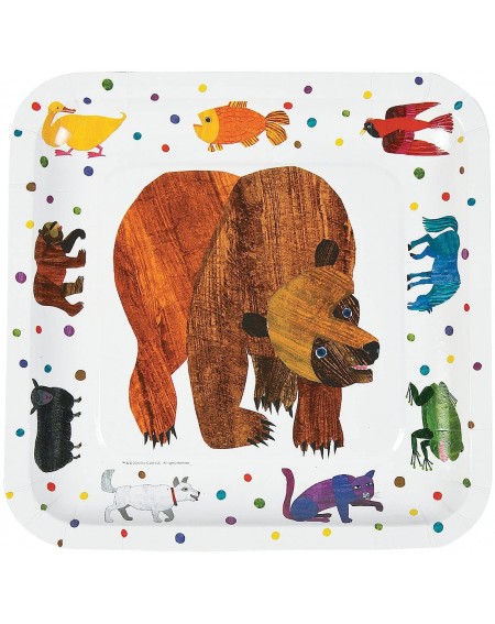 Party Tableware Brown Bear Dinner Plates for Birthday - Party Supplies - Print Tableware - Print Plates & Bowls - Birthday - ...