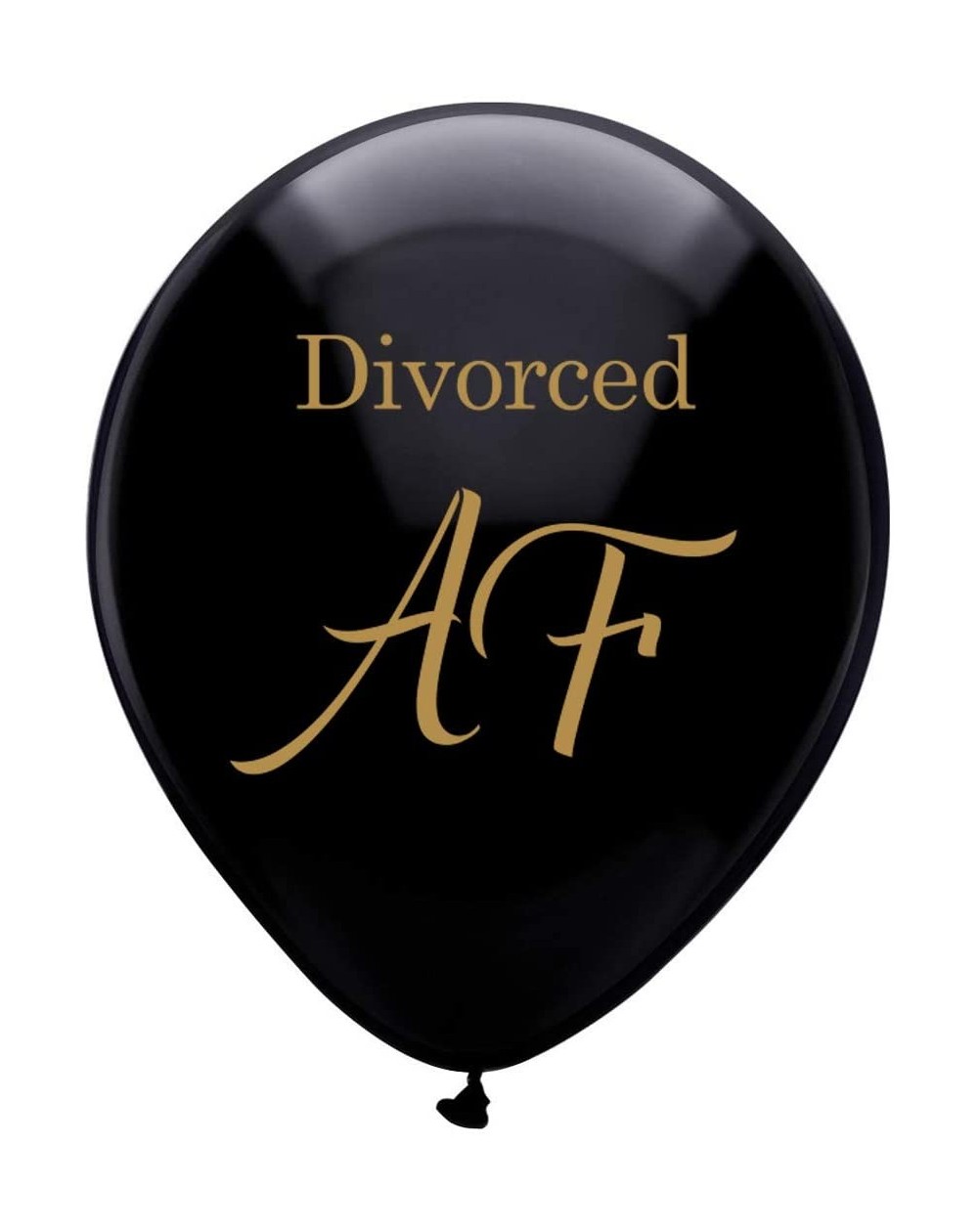 Balloons Black Divorced AF Balloons- 16pcs Divorced Party Decorations- Supplies - C118L29S34R $12.32
