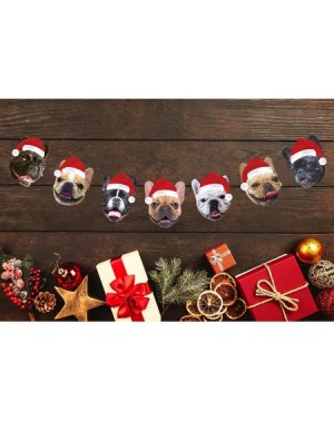 Banners & Garlands French Bulldog Christmas Garland- Dog Face Christmas Hanging Decorations - French Bulldog Xmas Garland - C...