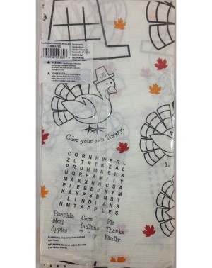 Tablecovers Paper Activity Happy Thanksgiving Tablecover - CW11OVMYZD3 $10.84