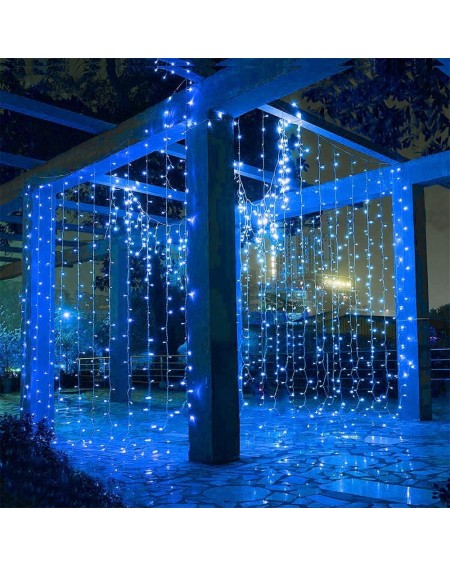 Indoor String Lights Curtain Fairy String Lights- LED Window Twinkle Lights 9.8 x 9.8ft Icicle Lights with 8 Modes for Holida...