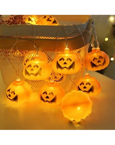 Indoor String Lights Halloween String Lights - Pumpkin Lanterns Decorative Jack-O-Lantern Wire Lights for Patio Garden Gate Y...