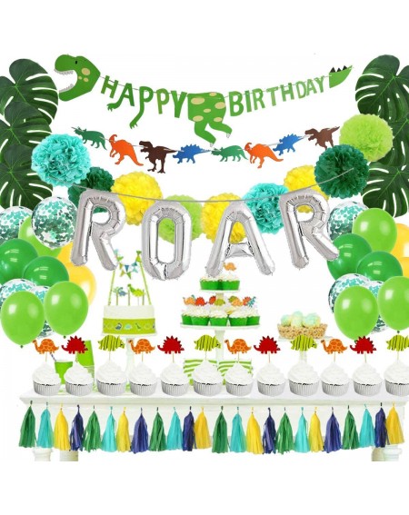 Party Favors 87pcs Dinosaur Party Decorations- Perfect Birthday Backdrop Decoration for Boys Dinosaur Party Supplies - CM199O...