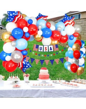 Balloons Patriotic Day Decorations Supplies set- Latex Party Balloons Garland Kit for Election 2020- American Independence Da...