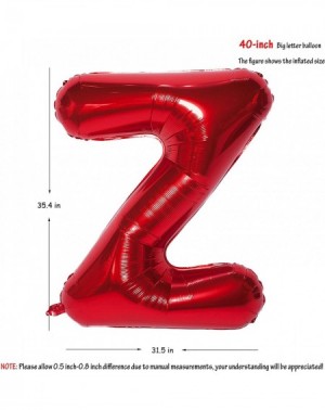 Balloons Letter Balloons 40 Inch Giant Jumbo Helium Foil Mylar for Party Decorations Red Z - Letter Z - CS19CDHY6U3 $8.46