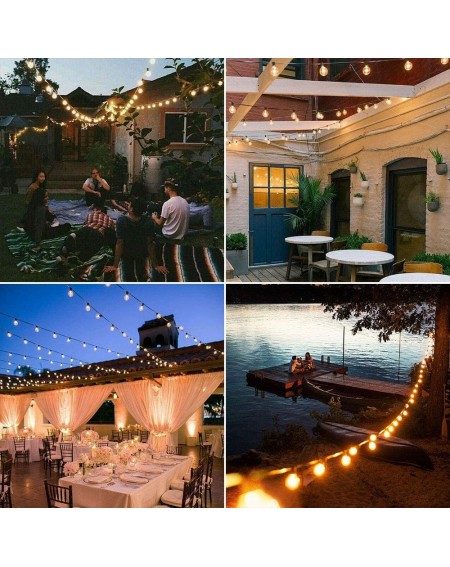 Outdoor String Lights Globe String Lights 25Ft G40 Commercial Decor Outdoor Patio Lights UL Listed Handling Lights with 27 Cl...