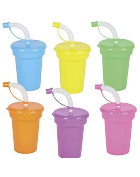 Party Tableware Neon Sipper Cups - 12 per Order - CZ1184J3927 $11.42
