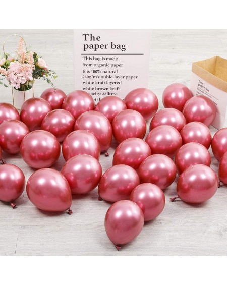 Balloons 100pcs 5inch Tiny Red Silver Chrome Metallic Latex Balloons for Birthday Party Bridal Baby Shower Engagement Wedding...