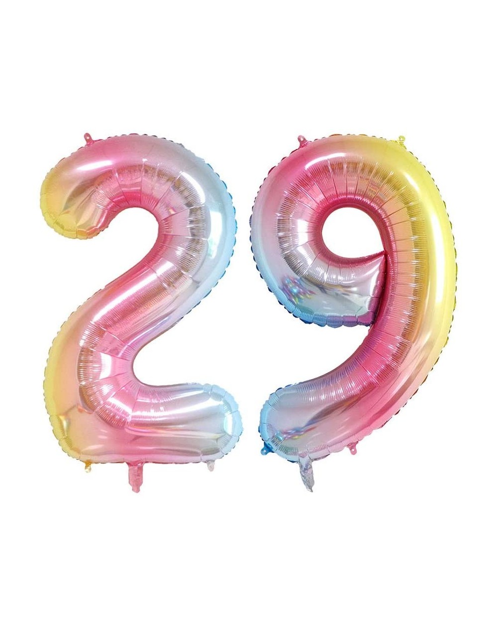 Balloons Number 29 Rainbow Foil Jumbo Digital Mylar Balloons- 40inch 29th Birthday Party Decorations- Colorful Party Balloon ...