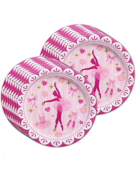 Party Packs Little Ballerina Birthday Party Supplies Set Plates Napkins Cups Tableware Kit for 16 - CH18E9ML5A2 $18.51