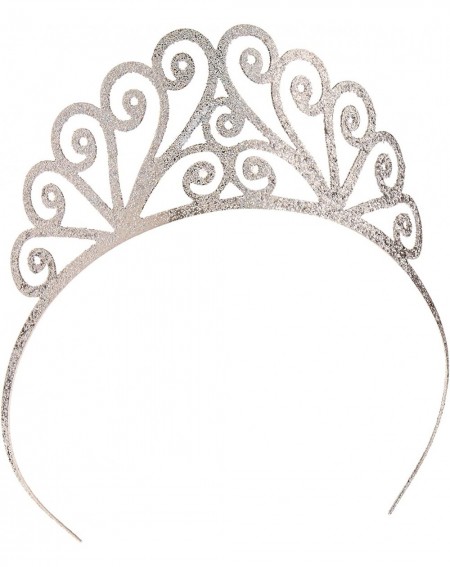 Favors Glittered Tiara (silver) Party Accessory (1 count) (1/Pkg) - Silver - CI11856M1P5 $10.46
